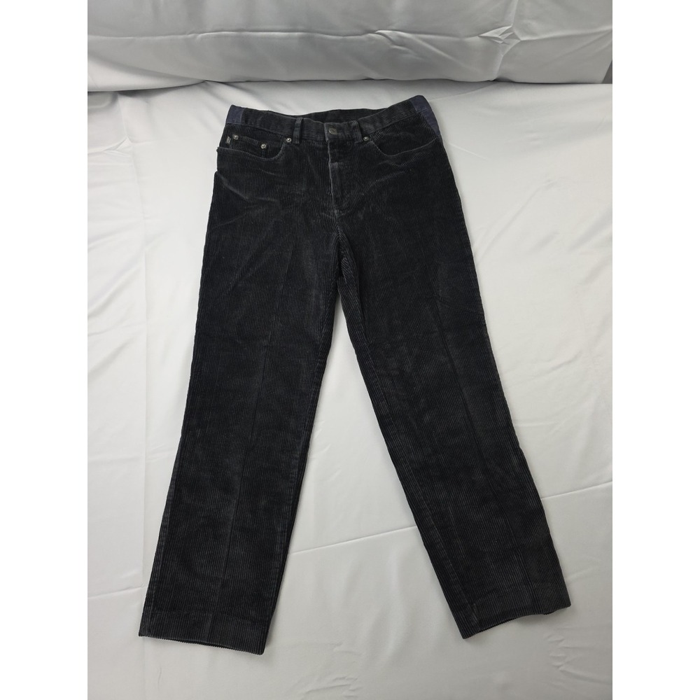 Lauren Jeans Co Ralph Lauren Pants Womens Sz 6P Black Corduroy Classic Straight